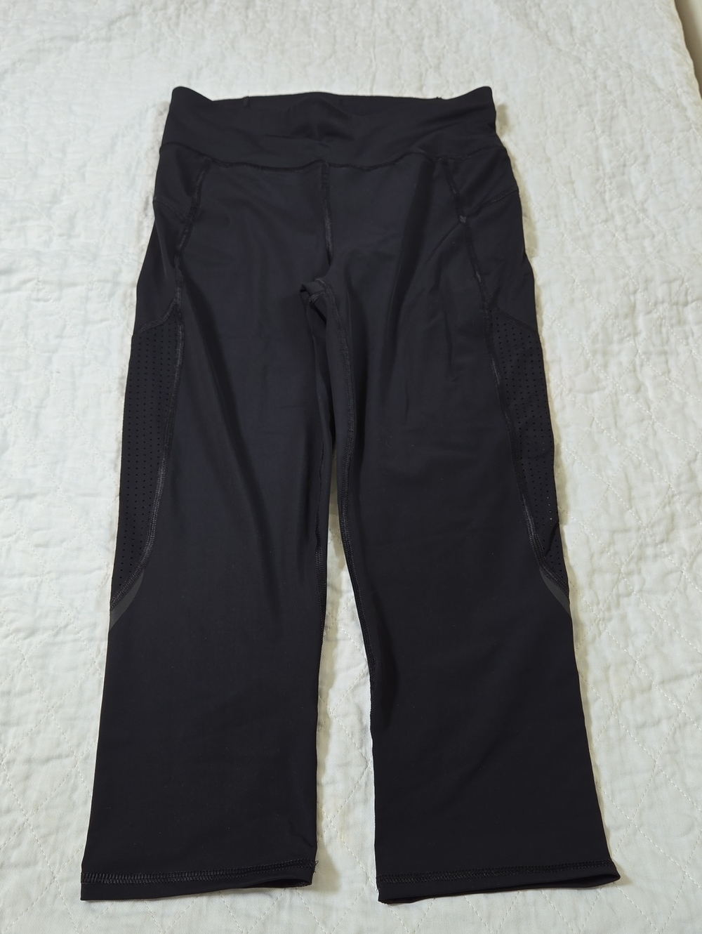 Sweaty Betty Zero Gravity Running Capri Leggings Black Pockets Size Small